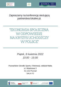 Konferencja „Samorządy Lokalne i Ekonomia Społeczna wobec sytuacji w Ukrainie” 08.04.2022 – zaproszenie