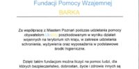 Wsparcie Obywateli z Ukrainy – podziękowania dla Fundacji Barka od Prezydenta Poznania